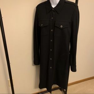 DKNY Black Button Front Dress